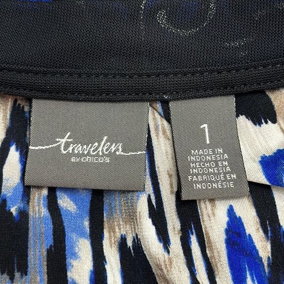 Chico’s Travelers Tunic Size 1 (8) Top Medium NWOT - Picture 12 of 16